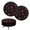 Red Paw Print Theme, variant on CHAQLIN Sun and Moon Polyester Bar Chair Covers with Dustproof, With Elastic Bands Easy to Clean Round Bar Stool Seat Covers for Bathroom