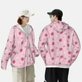 thumbnail image 3 of KLL Strawberries Print Men's Women’s UPF 50+ Sun Protection Outdoor Hoodie Jacket Long Sleeve Fishing Hiking Performance Shirt-3X-Large, 3 of 6