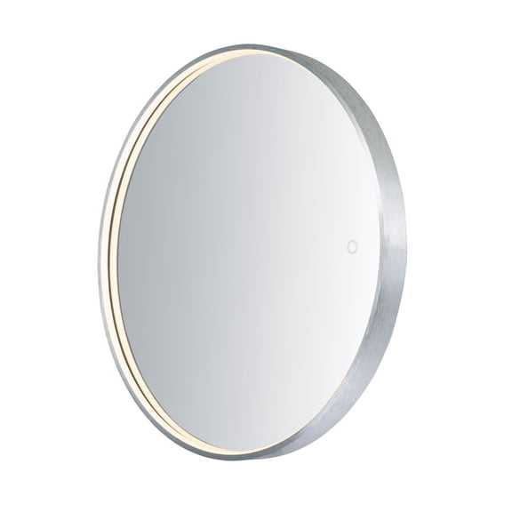 Mirror-22W 1 Led Round Mirror-27.5 Inches Wide By 27.5 Inches High-Brushed Aluminum Finish Et2 Lighting E42016-90Al