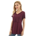 thumbnail image 5 of Bearsland Women's Maternity Short Sleeve Breastfeeding Nurding Tops T-Shirts 3-Pack, 5 of 6