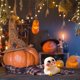 thumbnail image 4 of Adorno de escritorio Flybaeast, baratijas de Halloween, casa divertida, venta de lindas baratijas de resina negra, decoraciones artesanales (G), 4 of 6