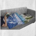 thumbnail image 6 of Summer Soft Flannel Fleece Blanket, Bottom Bay Barbados Beach Tropical Palms Ocean Holiday Paradise Coast Charm Picture, Cozy Plush for Indoor and Outdoor Use, 70" x 90", Multicolor, by Ambesonne, 6 of 6