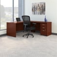 thumbnail image 2 of Scranton & Co Engineered Wood L-Desk with Drawers in Mahogany, 2 of 7