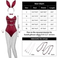 thumbnail image 3 of Disfraz de conejito, lencería y cola para mujer, conjunto de traje de conejo para juego de roles, disfraz de Navidad para Halloween, fiesta de cosplay (extragrande), 3 of 4