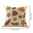 thumbnail image 2 of Funda de cojín otoñal 45 x 45 cm Funda de cojín decorativa otoñal bordada en terciopelo Hoja de arce Calabaza Cojín Cremallera Sofá Jardín Salón Dormitorio, 2 of 6