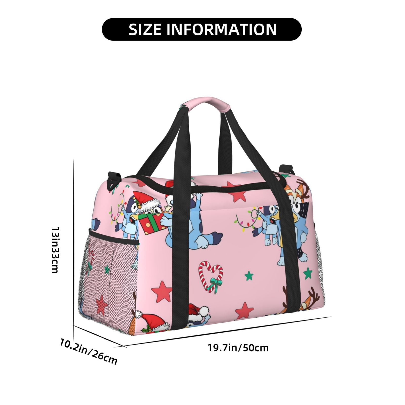 Netaao Bluey for Travel Duffle Bag,Weekender Carry On For Women, Travel Essentials Sport Gym Bag for Men