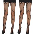 thumbnail image 1 of Zhengup Lot de 2 Bas Résille Scintillants pour Femmes - Collants de Fête avec Strass, 1 of 6