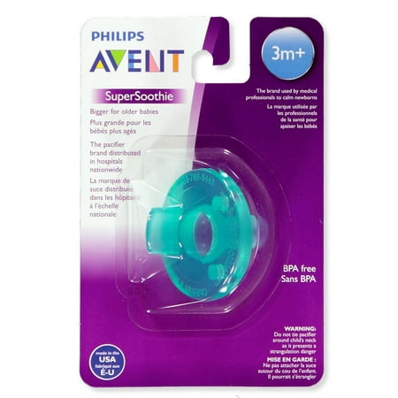 Avent Super Soothie Pacifier (3M+) - aqua/multi, one size