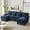 Blue, variant on Tornama Modern Fabric U-Shapped Sofa Sectional Couche for Living Room Convertible Sofa with Ottoman