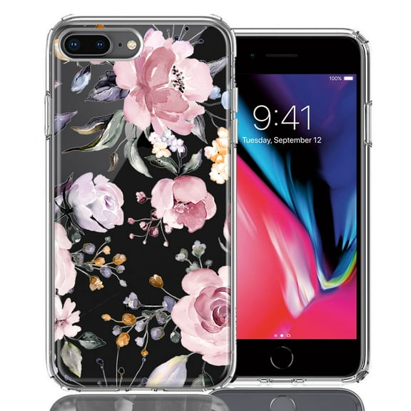 MUNDAZE Case For Apple iPhone 6/7/8 Plus Soft Pastel Spring Floral Flowers Blush Lavender Phone Cover