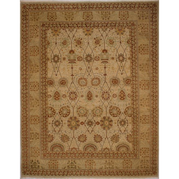 Ankara Quinten Green/Rust Rug, 9'2" x 11'7"