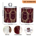 thumbnail image 5 of Yayeee 2 Pack Qtip Holder Bathroom Cotton Swab Canister with Lid Clear Dispenser Set, Gold Abstract Pattern, 5 of 6