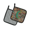 thumbnail image 2 of Carolines Treasures CJ2013-CPTHD Letter C Retro Tribal Alphabet Initial Pair of Pot Holders, 7.5HX7.5W, multicolor, 2 of 2