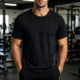 thumbnail image 2 of Mens Cooling T-Shirt, Moisture Wicking Quick Dry Athletic Tee, Lightweight Breathable Summer Shirt for Hot Weather Size 3XL Black, 2 of 6