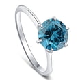 thumbnail image 2 of Pompeii 2Ct Blue Diamond Solitaire Engagement Ring in 14k White or Yellow Gold Lab Grown, 2 of 4