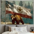 thumbnail image 2 of Orinice Bear California Republic Tapestry Wall Hanging Unique Style for Home Wall Decor Art - Graphic Tapestries for Living Room Bedroom Apartment Farmhouse Dorm 50x40inch, 2 of 6
