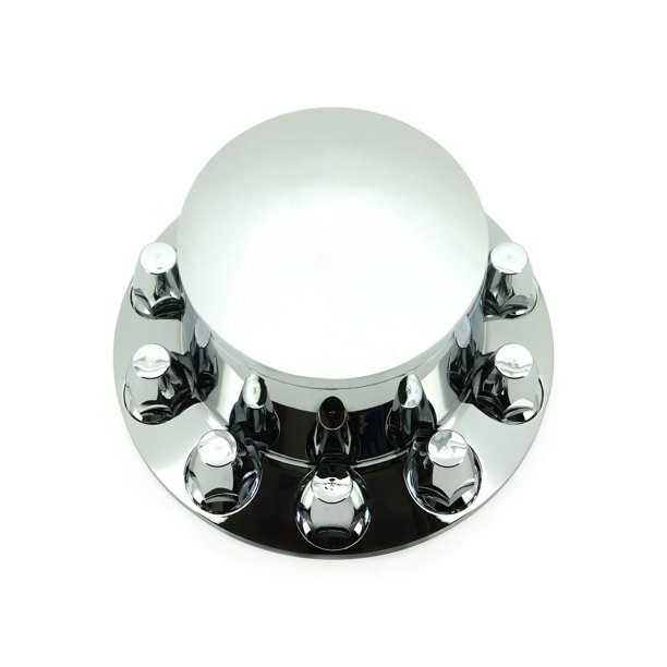 Topline Products Chrome ABS Rear Axle & Hub Cover Kit Removable Hub