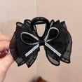 thumbnail image 4 of New Shiny Bow Polka Dot Mesh Bubble Gripper For The Back Of The Head, 4 of 8