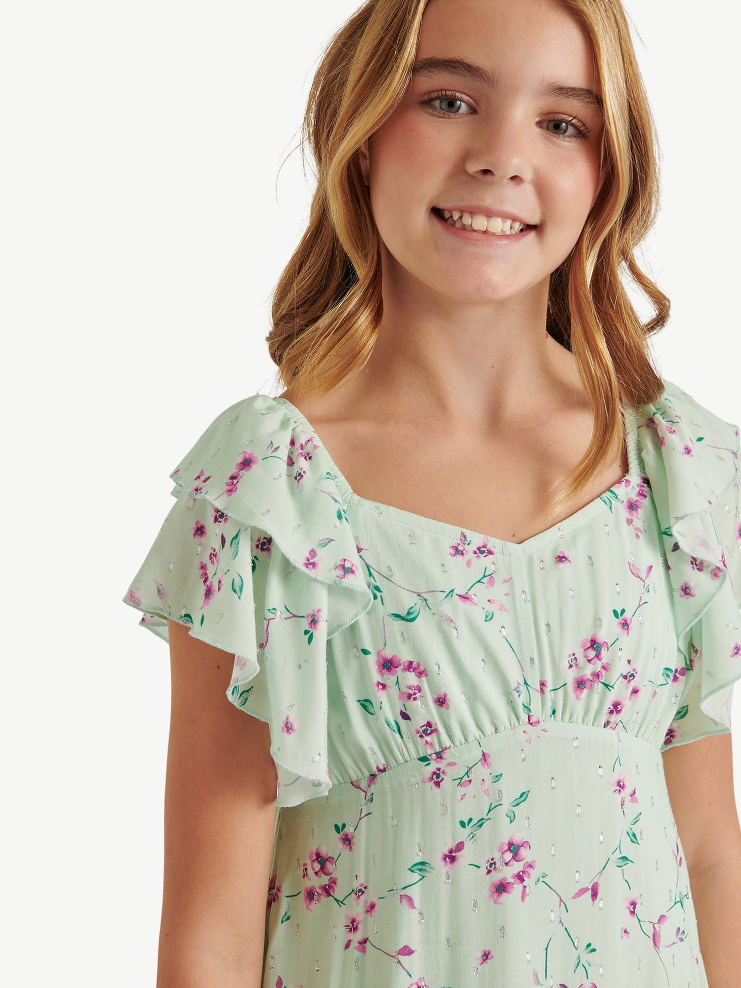 Justice Girls Flutter Sleeve Dress, Sizes XS - XLP