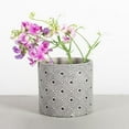thumbnail image 2 of Set of 6 Gray On Black Diamond Pattern Planter, 2 of 3