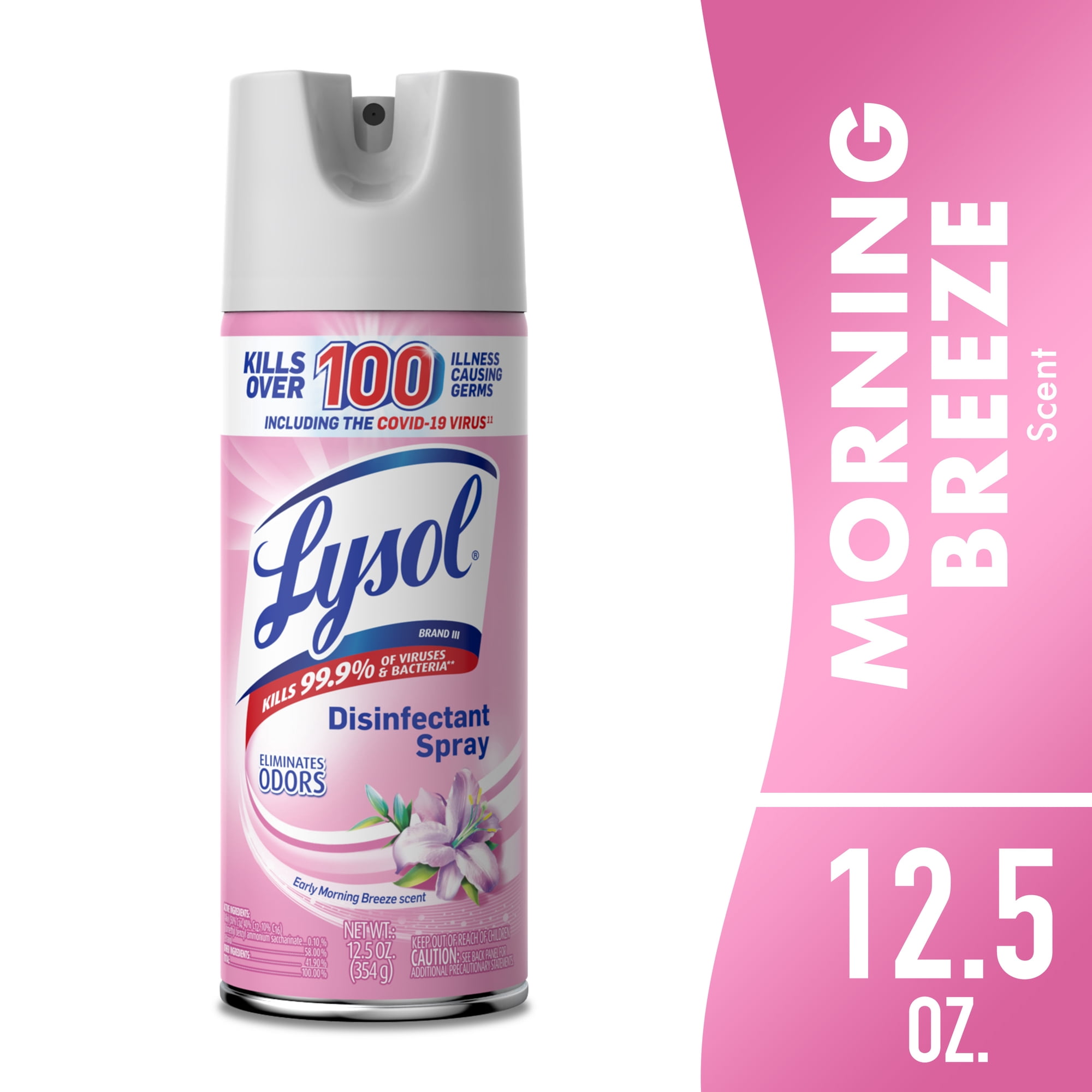 Lysol Disinfectant Spray, Sanitizing and Antibacterial Bathroom Spray, Deodorizer, Early Morning Breeze, 12.5 oz