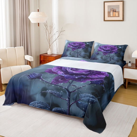 Castle Fairy Girls Romantic Rose Twin Sheet Sets,Happy Valentine's Day Bedding