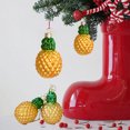 thumbnail image 2 of Adornos de árbol de Navidad de cristal con forma de piña dorada Adornos colgantes de cristal con forma de fruta dorada para Navidad 2024 Año Nuevo en el hogar, 2 of 5