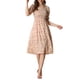 thumbnail image 2 of Vestido Midi Floral con Cuello Cuadrado y Mangas Cortas Abullonadas INSPIRE CHIC para Mujeres Primavera Verano Rosa XL, 2 of 7