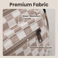 thumbnail image 7 of TRANSLINK Tote Bag Crossbody Purse for Women, Multi-Pocket Shoulder Handbag, Large Capacity Lightweight Casual Shoulder Bag Gingham Print Khaki, 7 of 7