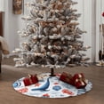 thumbnail image 4 of Defioc Watercolor Nautical for Christmas Tree Skirt Snowman Xmas Tree Skirt Farmhouse Christmas Decorations Tree Mat for Holiday Party Decor-30", 4 of 6
