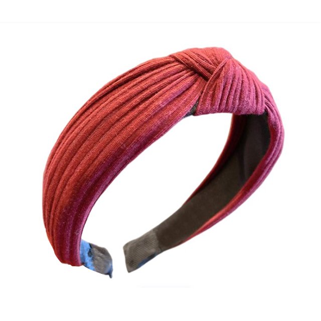 Diadema ancha Minnieouse para mujer bandas deportivas para el cabello color Vino rojo