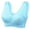 Blue, variant on Women Cross Front Side Buckle Push Up Lace Wireless Brassiere Bra Underwear for Yoga,Black M