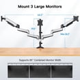 thumbnail image 3 of Soporte triple para monitor HUANUO Full Motion para pantallas de 17 a 32 pulgadas, 3 of 8