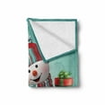 thumbnail image 2 of Christmas Soft Flannel Fleece Throw Blanket, 3 Dimensional Snowman Design with Scarf and Hat Ornate Boxes Illustration, Cozy Plush for Indoor and Outdoor Use, 50" x 70", Multicolor, by Ambesonne, 2 of 6