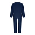thumbnail image 5 of cllios Men's Summer Outfits 2 Piece Cotton Sets Baggy Long Sleeve V Neck Pullover Tops and Elastic Waisted Pants Sets Summer Lounge Suit, 5 of 7