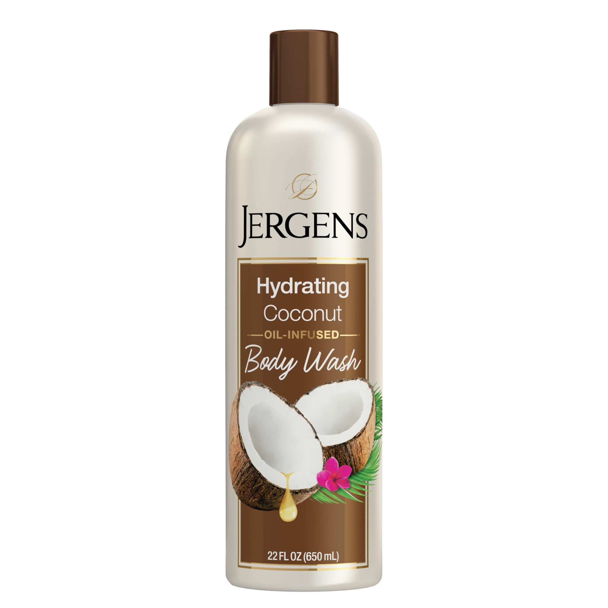 Jergens Hydrating Coconut Body Wash, w/ Coconut Oil, 22 fl oz Walmart