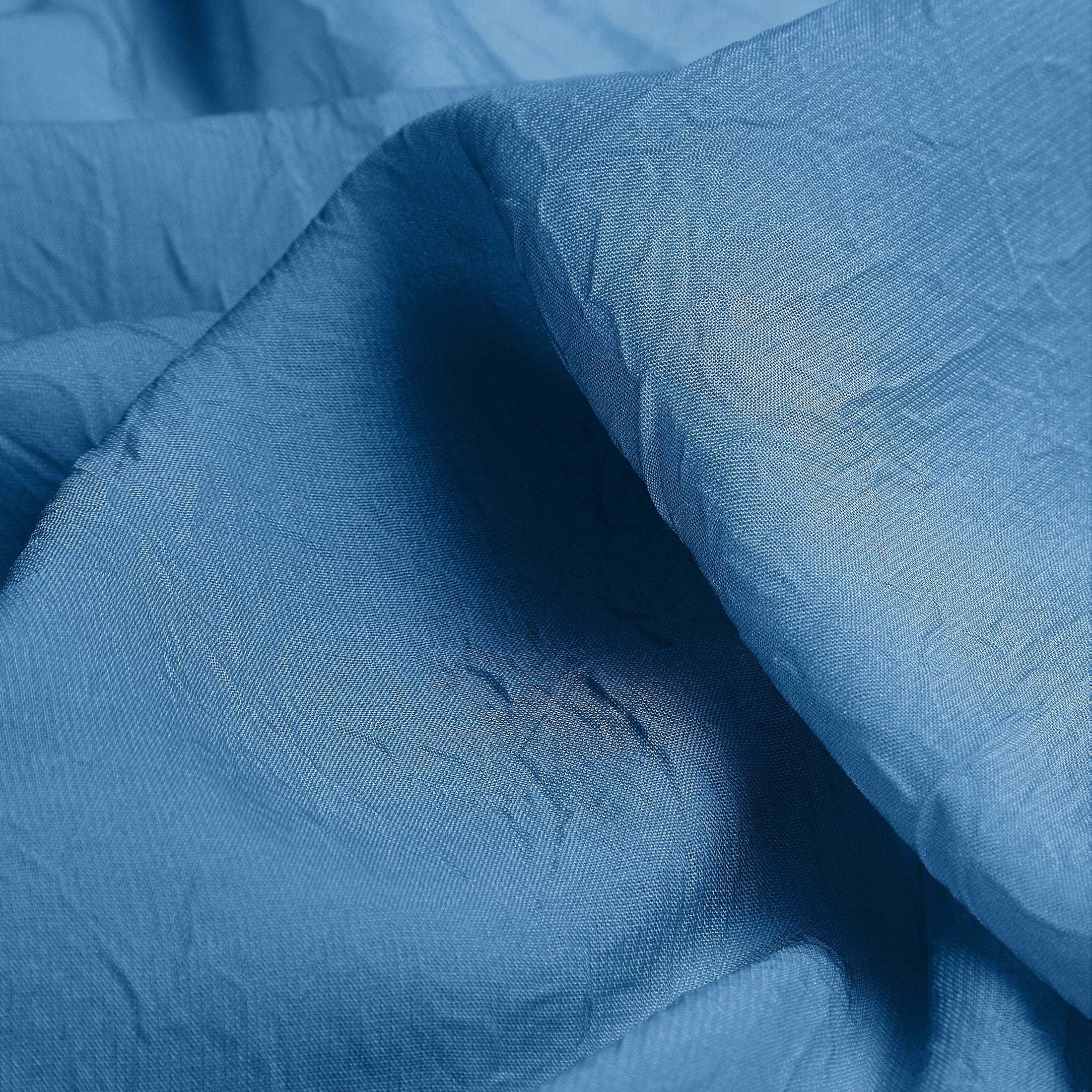 Junvictex Blue Ombre Crushed Chiffon Sheer Curtains 52"Wx84"L for Bedroom Living Room Decor, Set of 2 Crinkle Curtain Panels,Grommet