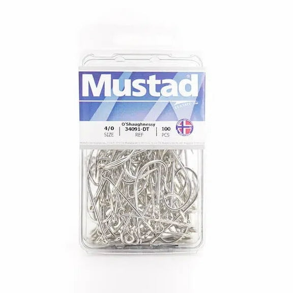 Mustad Classic O'Shaughnessy Duratin Hook, Size 6/0, 100pk