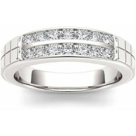 Imperial 3/4 Carat T.W. Diamond Men's 14kt White Gold Wedding Band