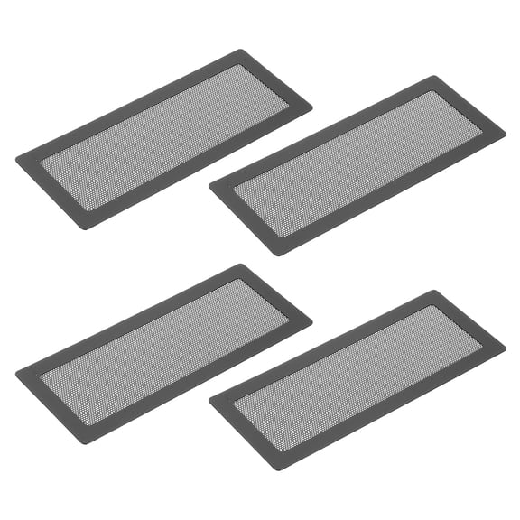 Uxcell 4Pcs Floor Vent Covers, Sticky Floor Register Cover Mesh Air Vent Screen Filters (Black, 10-Inch x 4-Inch)
