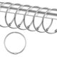 thumbnail image 3 of Anillos de ducha circulares de metal resistente a la oxidación, juego de 15, cromo, gancho decorativo de metal para cortina de ducha enrollable, forma redonda, 3 of 5