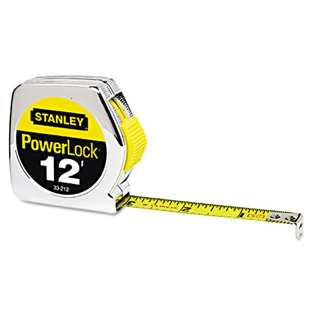 Stanley 33212 12' PowerLock® Tape Measure With Stud Markings Every 16