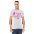 thumbnail image 2 of Love Faith Fight Breast Cancer Awareness Support Family Friends Run Walk Marathon Men's T-shirt, 3XL, White, 2 of 5