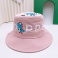 thumbnail image 4 of Oiyii Infant Boys Playful Bucket Hats Dinosaur‑Printed Toddler Sun Hats, Light Pink, 4 of 5