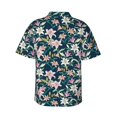 thumbnail image 3 of Daiia Lilies Flowers Hawaiian Shirt for Men Gentle Cotton Regular Short Sleeve Casual-3X-Large, 3 of 9
