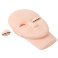 thumbnail image 1 of Head Lash Extension Mannequin, Durable Reusable Soft Touch Rubber Replaced Eyelids Mannequin Head, for Lash Extension Practice, 1 of 8