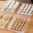 thumbnail image 4 of Dumpling Organizer Stackable Cold Retention PP Convenient Use Refrigerator Organizer Kitchen Supplies, 4 of 7