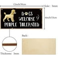 thumbnail image 2 of Dogs Welcome People Tolerated Decorative Wood Sign Home Decor Wood Sign Plaque Hanging Wall Art Wood Board Door Sign for Dog Lover Yard Home Front Door Patio Decoration, 2 of 9