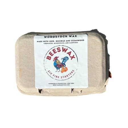 

Natural Beeswax Fire Starters - Pair