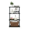 thumbnail image 3 of Furinno 23.6 W x 11.4 D x 43.25 H 4-Shelf Freestanding Shelves, Black and Gray, 3 of 5